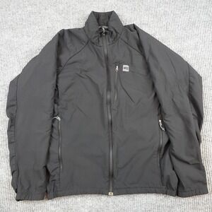MEC Polartec Jacket Mens Large Black Full Zip Insulated Winter Nylon Hiking